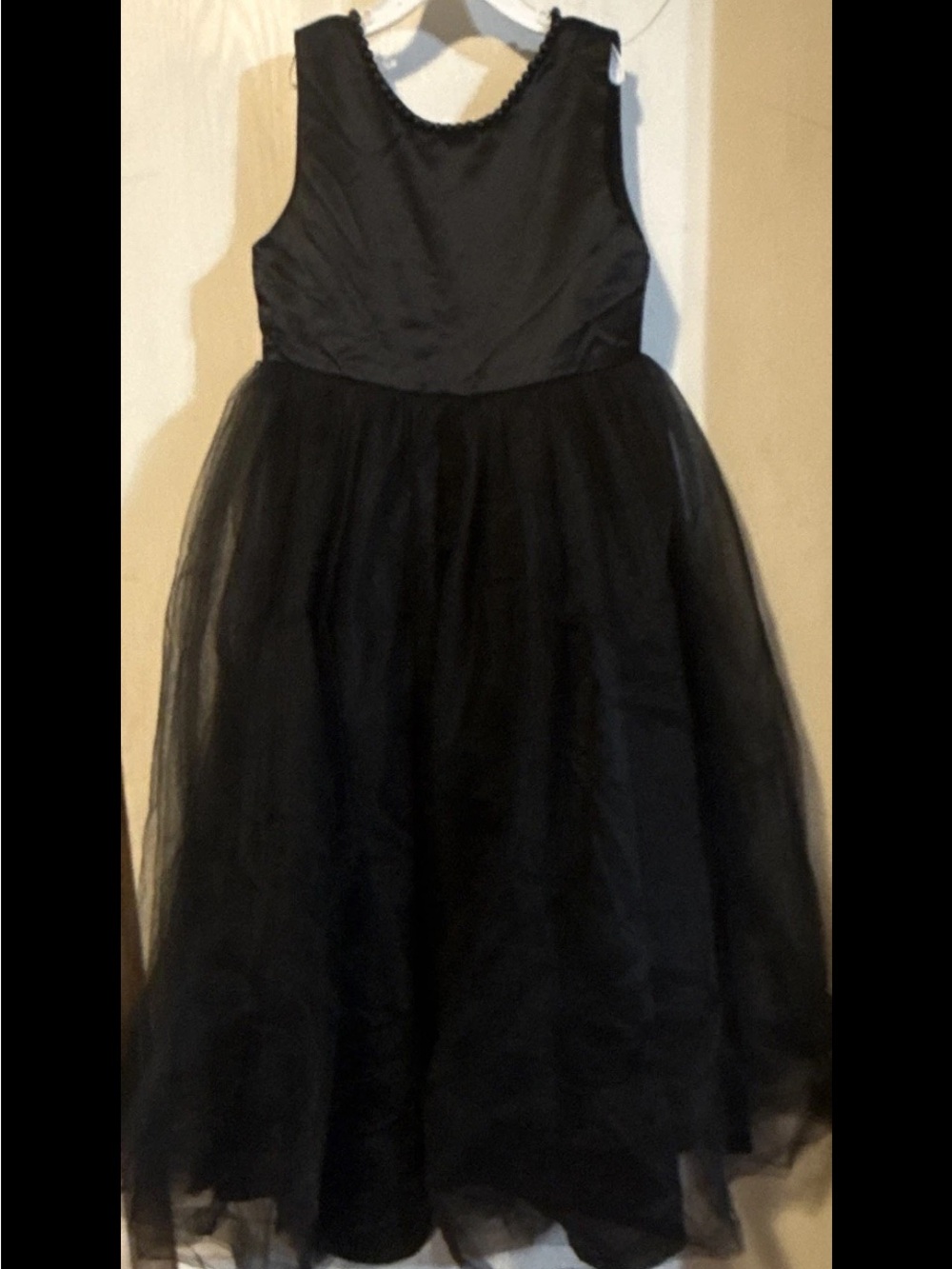Source Unknown Black Sleeveless Tulle Gown for Girls